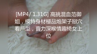 [MP4/ 1.31G] 高挑混血范御姐，模特身材極品炮架子掰穴看戶型，賣力深喉情趣椅女上位